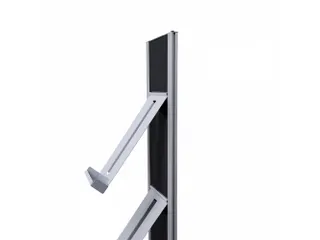 Brochurerek Totem Zwart Met Stalen Legplanken - 3
