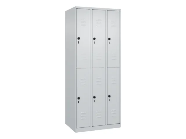 dubbeldekse locker,HxBxD 1850x750x500mm,3x2vak.,vak B 250mm