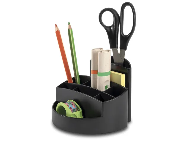 Organiseur de bureau HAN Rondo Karma 9 compartiments Recyclé Noir