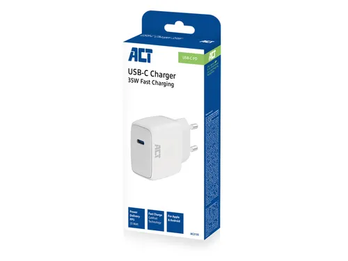 Oplader ACT 35w 1-poort usb c wit