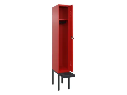 locker met bank,HxBxD 2120x300x815mm,1vak,vak B 300mm,draaigrendel