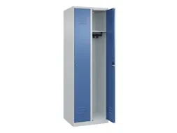locker,HxBxD 1850x600x500mm,2vak,vak B 300mm,cil.-slot,staand op vloer