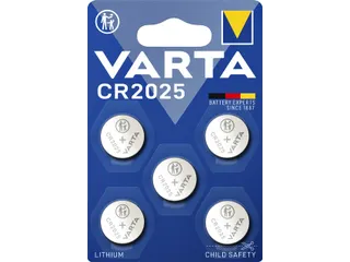 Batterij Varta knoopcel CR2025 lithium blister à 5 stuks - 1