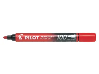 Pilot Permanent Marker 100 Rond Fijne punt Rood - 1