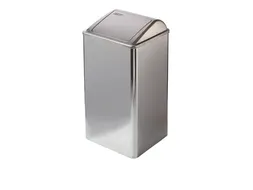 Afvalbak RVS Hoogglans 65 Liter Gesloten
