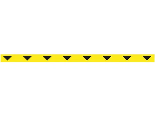 Vloersticker Zonder Tekst 50X1000Mm Geel/Zwart Met Pijlen