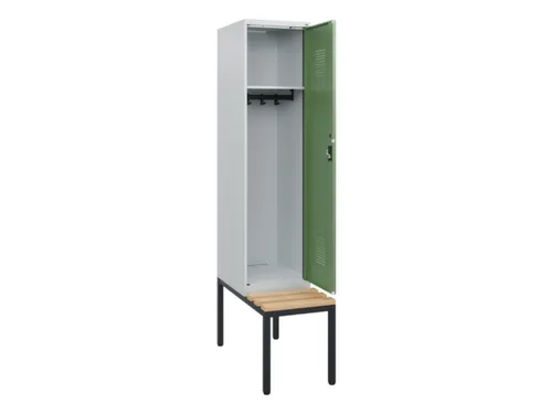 locker met bank,HxBxD 1950x400x815mm,1vak,vak B 400mm,cilinderslot