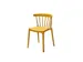 chaise empilable,4 pieds ocre,assise PP ocre,dossier PP