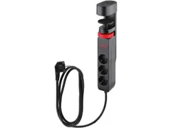 IOIO desktop stekkerdoos SL3000 3-voudig + 3x USB Zwart