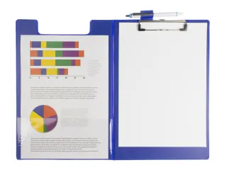 Klemmap Seco A4+ m klep blauw - 1