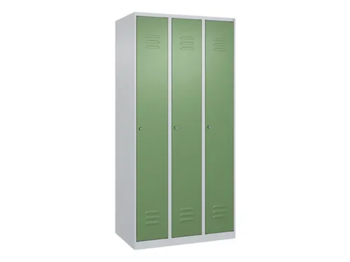 locker,HxBxD 1850x900x500mm,3vak,vak B 300mm,cil.-slot,staand op vloer