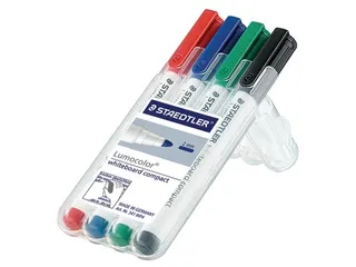 Etui 4 stuks Whiteboard Marker Assorti Compact 2mm - 1