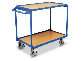 Tafelwagen 250kg 1000x600mm 2 Etages Houten Plaat Horizontale Beugel - 2