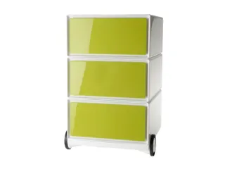 mobiel ladeblok,HxBxD 642x390x436mm,3lade(n),romp wit,front groen - 1