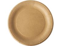 Bord "pure" rond bruin diameter 23 cm karton 20 st