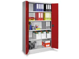 Ruime Vouwdeurkast 1950x1200x600mm 4legborden Ral7035 Front Ral3000