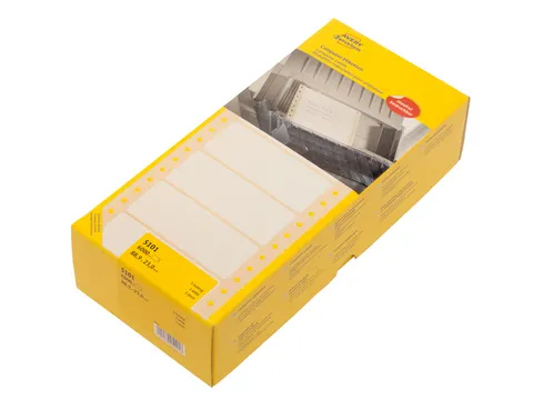 Etiket Avery Zweckform 5101 88.9x23mm 1-baans wit 6000stuks