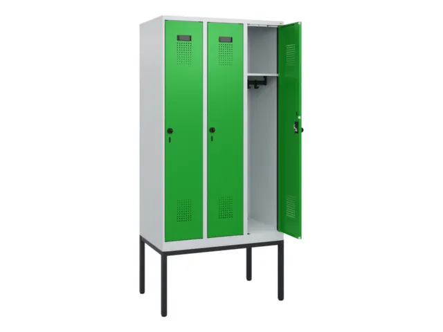 schoollocker,HxBxD 1950x900x500mm,3vak,vak B 300mm,draaigrendel
