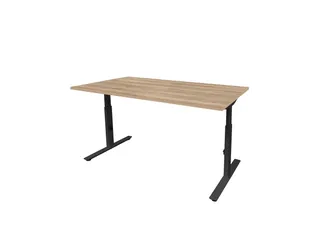 Bureau Linesto Plus Hoogte instelbaar 200x80 honey castello 25mm zwart - 1