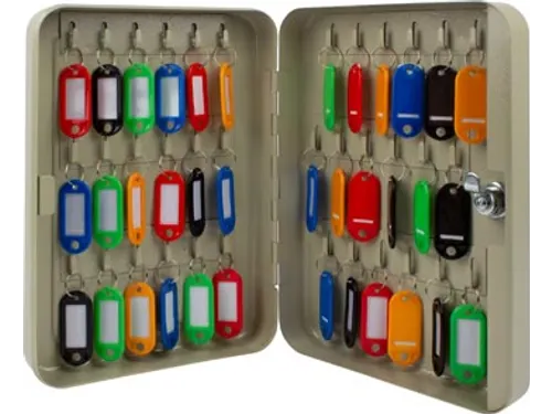 Sleutelkast Voor 36 Sleutelhangers Grijs Inclusief 2 Sleutels