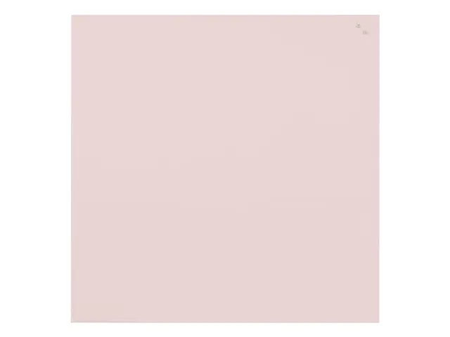 Tableau magnétique en verre 100x100cm rose poudre