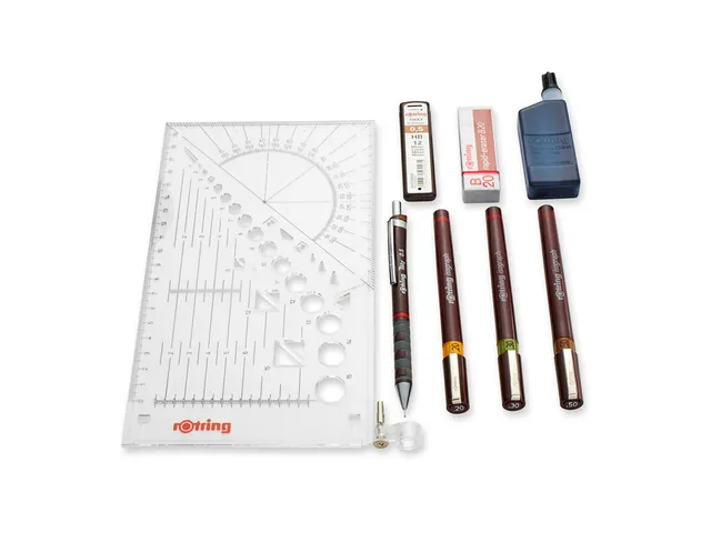 Rotring Isograph Technical Pen College 0,2-0,3-0,5mm set de 3 pièces