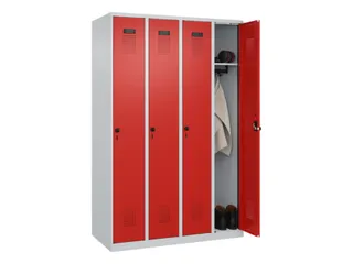 locker,HxBxD 1850x1200x500mm,4vak,vak B 300mm,draaigrendel - 1