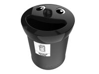 Afvalbak Smiley Face Bin 52 Liter General Waste Zwart