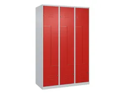 Z-garderobekast,HxBxD 1850x1200x500mm,vak B 200/400mm,cil.-slot