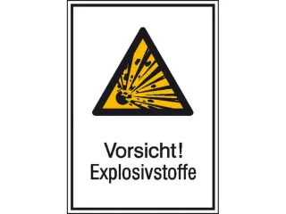 waarschuwings-combibord,v. binnen/buiten,Pas op! Explosieve stoffen - 1