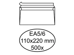 Envelop Hermes Bank Ea5/6 110x220mm 80gr Wit Zelfklevend