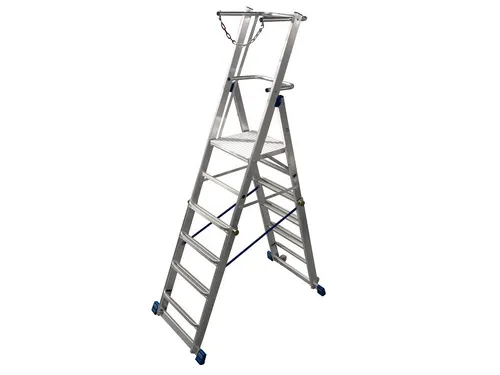 telescoop-platformladder,bordes HxBxD 1550-2100x500x450mm,aluminium