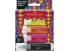 Faber-Castell markeerstift Glassy set á 4 markers