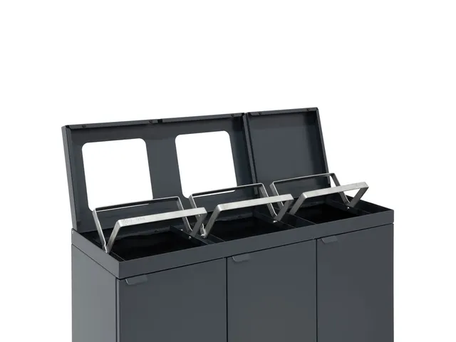 Bica 873 Afvalscheidingsunit 3x65 Liter Antraciet