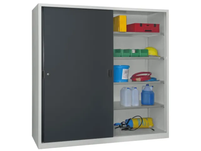 schuifdeurkast,HxBxD 1950x2000x600mm,RAL7035,front RAL7016