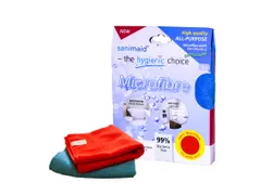 Sanimaid Microvezeldoeken Antibacterieel Set Blauw en Rood