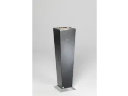 Staande Asbak Stompe Piramidevorm 110mm Antiek-Zilverkleurig