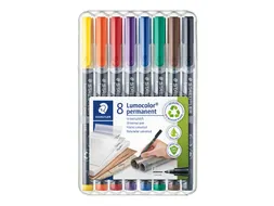 Viltstift Staedtler OHP Lumocolor 318 Fijn 0.6mm Assorti 8 stuks