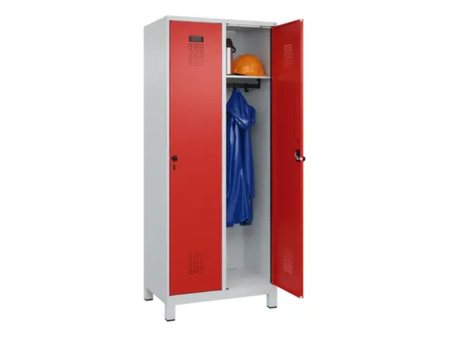 locker,HxBxD 1950x800x500mm,2vak,vak B 400mm,draaigrendel,voeten
