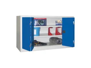 Ruime Vouwdeurkast 1000x1500x400mm 2legborden Ral7035 Front Ral5010 - 1