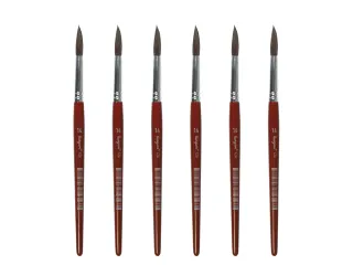 Penseel Kangaro Serie 120 rond Nr. 14 geitenhaar doos 6 stuks - 1