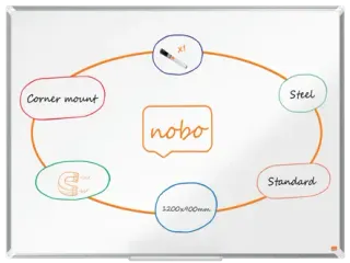 Whiteboard Nobo Premium Plus 90x120cm staal - 1