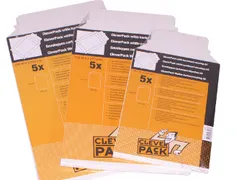 Envelop CleverPack karton B4 250x353mm wit pak à 5 stuks
