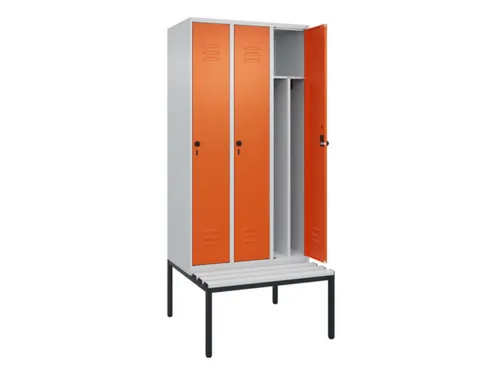 locker voor scheiding van kleding,HxBxD 2120x900x815mm,3vak