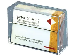 Visitekaartbox Sigel VA110 voor 100 kaarten 86x56mm acryl glashelder
