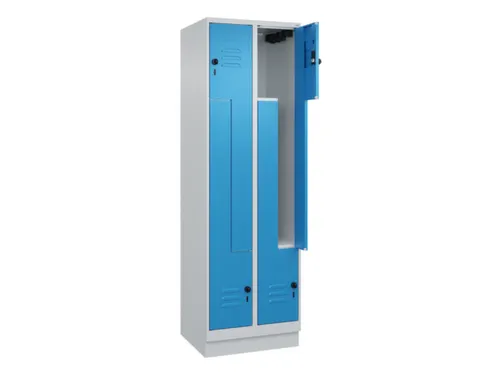 Z-garderobekast,HxBxD 1950x600x500mm,vak B 150/300mm,draaigrendel