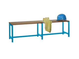 omkleedbank,LxD 1500x370mm,houten lijst beuken,onderstel RAL5012 - 2
