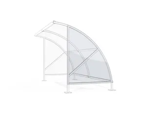 Zijwand,V. Overdekte Fietsenstalling,Aanbouw Rechts,Wand Polycarbonaat - 2