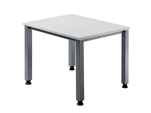 In hoogte verstelbaar bureau,HxBxD 680-760x800x800mm,blad lichtgrijs