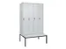 locker voor scheiding van kleding,HxBxD 2120x1200x815mm,4vak